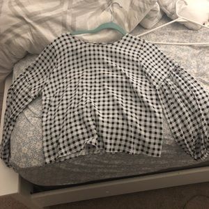 Gingham long sleeve shirt